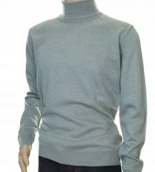 Sweter męski z golfem klasyczny golf z wełny wełna wełniany XXL 2XL szary 1702. Szare swetry męskie Selantino, m, bez wzorów, z wełny, klasyczne, bez kołnierzyka, bez ramiączek. Za 149.78 zł.