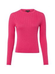 Franco Callegari Sweter z dzianiny Kobiety Bawełna wyrazisty róż, XL. Czerwone swetry nierozpinane damskie Franco Callegari, xl, bez wzorów, z bawełny, klasyczne, bez kołnierzyka, bez ramiączek. Za 249.95 zł.
