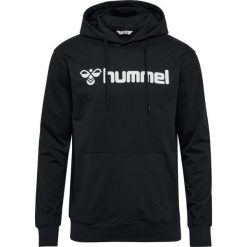 Bluza z kapturem Hummel Go 2.0 Logo. Czarne bluzy męskie Hummel, bez wzorów, z materiału, sportowe, bez ramiączek, z kapturem. W wyprzedaży za 192.50 zł.