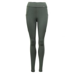 Damskie legginsy jeździeckie z pełną przyczepnością Premiere Bouvardia. Zielone legginsy damskie PREMIERE, bez wzorów, z elastanu. Za 211.50 zł.