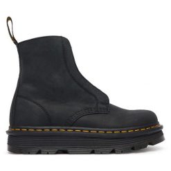 Botki Dr. Martens. Czarne botki damskie Dr. Martens, bez wzorów, bez obcasa, na płaskiej podeszwie, bez zapięcia. Za 859.99 zł.