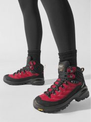 Grisport Trekkingi 15205S26G Czerwony. Czerwone obuwie trekkingowe damskie Grisport, z nubiku, bez zapięcia. Za 471.99 zł.