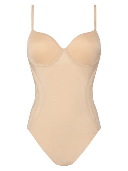 BOSS Body 50535810 Beżowy. Brązowe body Boss, bez wzorów, z syntetyku. Za 249.99 zł.