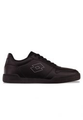 Buty męskie sportowe trampki Lotto TITANIS. Czarne trampki męskie Lotto, na lato, bez wzorów, z materiału, sportowe, bez zapięcia. Za 99.00 zł.