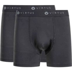 Bokserki Virtus Ontel (x2). Czarne bokserki męskie VIRTUS, bez wzorów, z materiału. Za 181.00 zł.