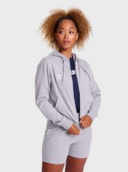 Damska bluza dresowa z kapturem Hummel Go 2.0. Szare bluzy damskie Hummel, l, bez wzorów, z bawełny, klasyczne, bez ramiączek, z kapturem. Za 250.05 zł.