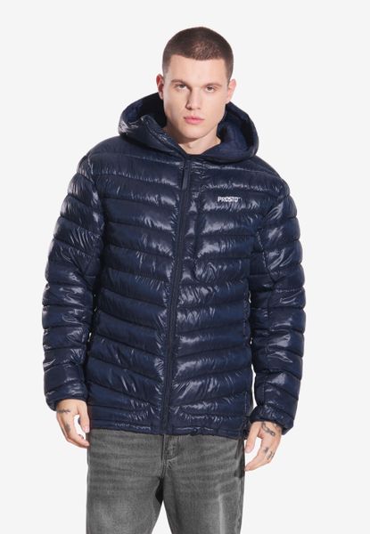 Kurtka turystyczna męska Prosto Synthetic. Niebieskie kurtki męskie Prosto., m, z aplikacjami, z poliamidu, bez kaptura. Za 190.99 zł.