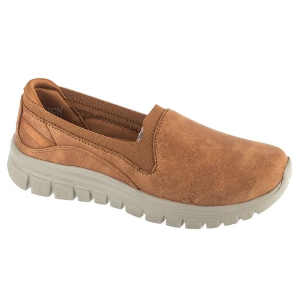 Buty sportowe Sneakersy damskie, Graceful - Leaning In. Brązowe obuwie sportowe damskie Skechers, bez wzorów, bez zapięcia, trekkingowe. Za 249.99 zł.