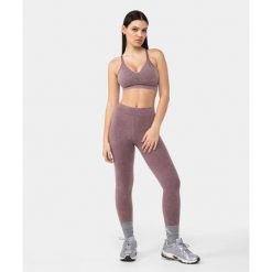 Legginsy Carpatree Marble Story bezszwowe różowe. Czerwone legginsy damskie Carpatree, bez wzorów, z materiału. W wyprzedaży za 149.99 zł.