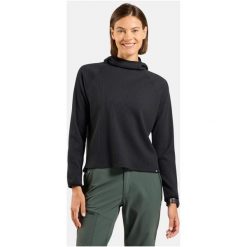 Bluza z kapturem Odlo Mid layer hoody CUBIC. Czarne bluzy męskie ODLO, m, bez wzorów, bez ramiączek, z kapturem. Za 319.99 zł.