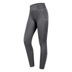 Damskie legginsy jeździeckie z pełną przyczepnością ELT Ella Glam. Szare legginsy damskie ELT, bez wzorów, z dzianiny. Za 301.50 zł.
