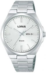 Zegarek Lorus męski RH399AX9 stalowy wodoszczelny . Szare zegarki męskie Lorus, bez wzorów, ze stali. Za 452.36 zł.