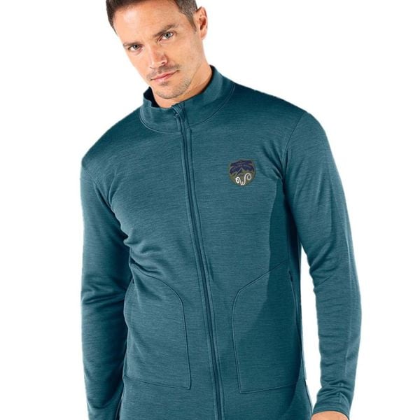 Kurtka turystyczna męska Woolona Bornova 100% Merino. Niebieskie kurtki męskie WOOLONA, m, bez wzorów, bez kaptura. W wyprzedaży za 585.00 zł.