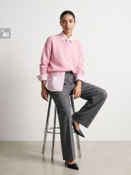 Gładki sweter z wiskozą - różowy. Czerwone swetry nierozpinane damskie Sinsay, l, bez wzorów, z wiskozy, bez kołnierzyka, bez ramiączek. Za 59.99 zł.