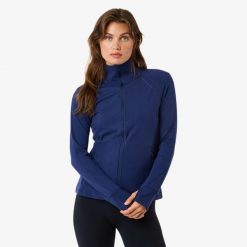 Kurtka treningowa trening damska Swedemount Move Full Zip Jacket szybkoschnąca. Niebieskie kurtki sportowe damskie SWEDEMOUNT, xl, bez wzorów, z materiału, bez ramiączek, bez kaptura, do biegania. Za 147.00 zł.