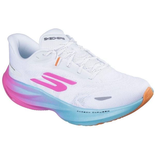 Buty sportowe damskie Skechers Skx Aero Spark. Białe obuwie sportowe damskie Skechers, bez wzorów, bez zapięcia. Za 690.00 zł.