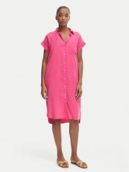 Iconique Sukienka koszulowa Quinn IC26-060 Różowy ciemny Relaxed Fit. Czerwone sukienki damskie Iconique, l, bez wzorów, z lyocellu, bez kołnierzyka, bez ramiączek, koszulowe. Za 479.99 zł.