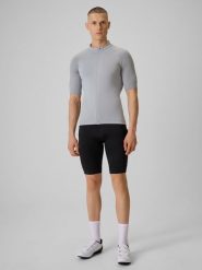 4F Spodenki kolarskie z żelową wkładką męskie - czarne XXL. Czarne szorty męskie 4F, bez wzorów, z materiału. Za 249.99 zł.