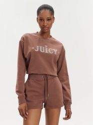 Juicy Couture Bluza Cristabelle Rodeo JCBAS223824 Brązowy Regular Fit. Brązowe bluzy damskie Juicy Couture, xxs, bez wzorów, z bawełny, bez ramiączek, bez kaptura. Za 169.99 zł.