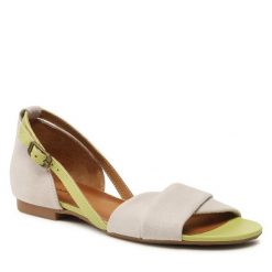 Sandały Maciejka. Brązowe sandały damskie Maciejka, bez wzorów, bez obcasa, na płaskiej podeszwie, bez zapięcia. Za 259.99 zł.