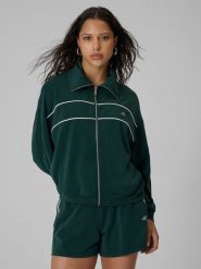 4F Bluza dresowa loose bez kaptura damska - zielona M. Zielone bluzy damskie 4F, m, bez wzorów, z dresówki, klasyczne, bez ramiączek, bez kaptura. Za 199.99 zł.