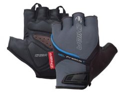 Rękawiczki rowerowe GEL PREMIUM. Czarne rękawiczki męskie Chiba, na lato, bez wzorów, z materiału. Za 155.00 zł.