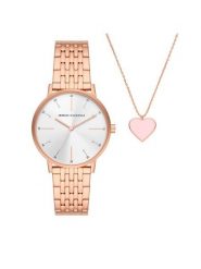 Armani Exchange Zegarek AX7145SET Złoty. Żółte, analogowe zegarki damskie Armani Exchange, złote. Za 589.99 zł.