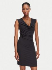 Guess Sukienka koktajlowa W6YK11 K4357 Czarny Slim Fit. Czarne sukienki damskie Guess, l, z aplikacjami, wizytowe, bez kołnierzyka, bez ramiączek. Za 434.99 zł.