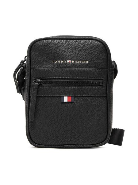 Tommy Hilfiger Saszetka Essential Pu Mini Reporter AM0AM09504 Czarny. Czarne saszetki i nerki męskie Tommy Hilfiger, ze skóry. Za 209.99 zł.