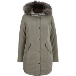 Parka z zamkami z boku do regulacji obwodu. Czarne parki damskie bonprix, bez wzorów, z kapturem. Za 279.99 zł.