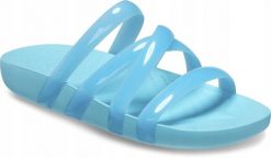Klapki Dla Dorosłych Crocs Splash Glossy Strappy. Zielone klapki męskie Crocs, bez wzorów, z materiału, bez zapięcia. Za 119.99 zł.