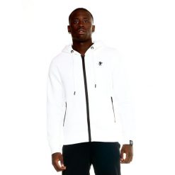 Męska bluza Leone z pełnym zamkiem Soft Basic. Białe bluzy męskie LEONE 1947 APPAREL, l, bez wzorów, z tkaniny, sportowe, bez ramiączek, bez kaptura. W wyprzedaży za 195.65 zł.