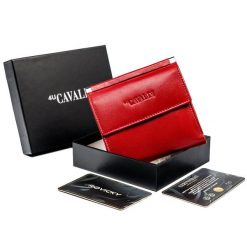 Portfelik skórzany Cavaldi czerwony RD-16-GCL-6269 RED. Czerwone portfele damskie 4U Cavaldi, ze skóry. Za 59.99 zł.