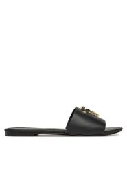 LOVE MOSCHINO Klapki JA28161G0MIA0000 Czarny. Czarne klapki damskie Love Moschino, bez wzorów, ze skóry, bez obcasa, bez zapięcia. Za 439.99 zł.