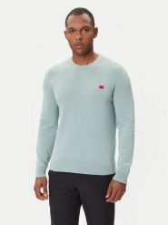 HUGO Sweter San Cassius-C1 50475083 Zielony Regular Fit. Zielone swetry męskie Hugo, m, bez wzorów, z bawełny, bez kołnierzyka, bez ramiączek. Za 429.99 zł.