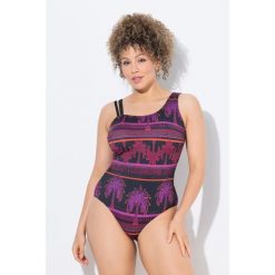 Damski Strój kąpielowy palmy miękkie miseczki dzielone ramiączko. Czarne stroje kąpielowe damskie Ulla Popken, plus size, bez wzorów, z elastanu. Za 239.99 zł.