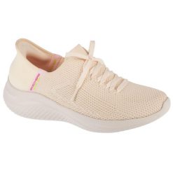 Buty sportowe Sneakersy damskie, Slip-Ins: Ultra Flex 3.0 - Elevated Motion. Czarne obuwie sportowe damskie Skechers, bez wzorów, bez zapięcia, trekkingowe. Za 349.99 zł.