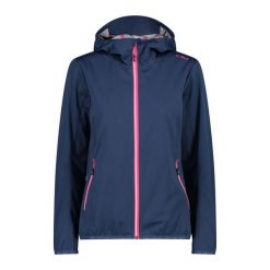 Kurtka z membraną damska CMP Vicky Jacket Fix Hood. Niebieskie kurtki sportowe damskie CMP, bez wzorów, z softshellu, bez ramiączek, bez kaptura, trekkingowe. W wyprzedaży za 417.65 zł.