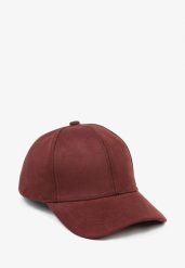 Bordowa Klasyczna Czapka z Daszkiem Tusira. Czerwone czapki damskie Born2be, bez wzorów, z jeansu, klasyczne. Za 39.99 zł.