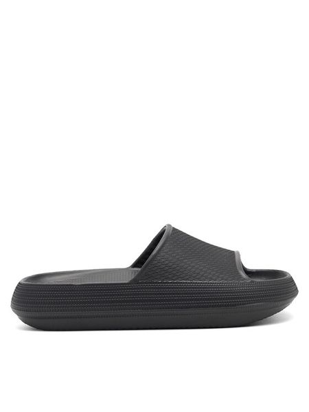 MEXX Klapki MXC007001W Czarny. Czarne klapki damskie Mexx, bez wzorów, z syntetyku, bez obcasa, bez zapięcia. Za 69.99 zł.
