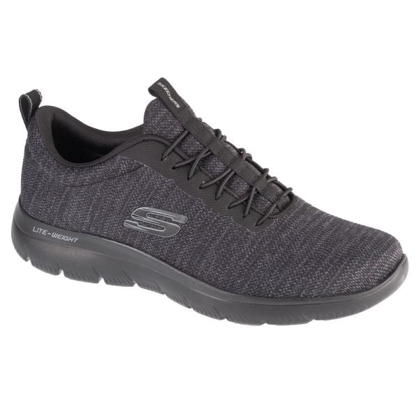 Buty sportowe Sneakersy męskie, Summits - Sorenz. Czarne buty sportowe męskie Skechers, bez wzorów, bez zapięcia. Za 229.99 zł.