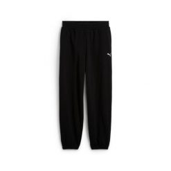 Spodnie Puma Wardrobe Ess Relaxed Tr Cl. Czarne spodnie dresowe damskie Puma, bez wzorów, sportowe, długie. Za 249.99 zł.