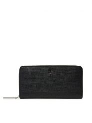 Calvin Klein Portfel Ck Daily Large Zip Around_Tex K60K612960 Czarny. Czarne portfele damskie Calvin Klein, ze skóry. Za 179.99 zł.