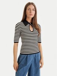 LOLA CASADEMUNT Bluzka LS2615114 Czarny Regular Fit. Czarne bluzki damskie LOLA CASADEMUNT, l, bez wzorów, z syntetyku, bez kołnierzyka, bez ramiączek. Za 459.99 zł.