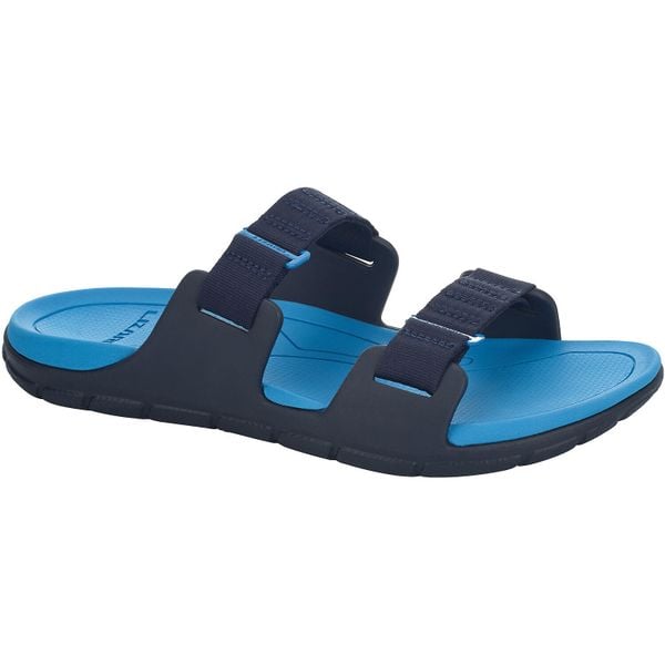 Klapki plażowe Sandal Way Slide MBAB. Niebieskie klapki damskie Lizard, bez wzorów, z materiału, bez zapięcia. Za 85.03 zł.
