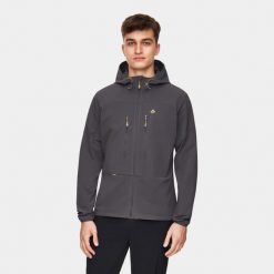 Kurtka męska softshell Alpinus Pourri. Niebieskie kurtki męskie Alpinus, m, bez wzorów, z softshellu, bez kaptura, trekkingowe. Za 299.00 zł.