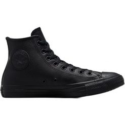 Trampki Converse Chuck Taylor HI Leather. Czarne trampki i tenisówki damskie Converse, bez wzorów, ze skóry, bez zapięcia. Za 358.95 zł.