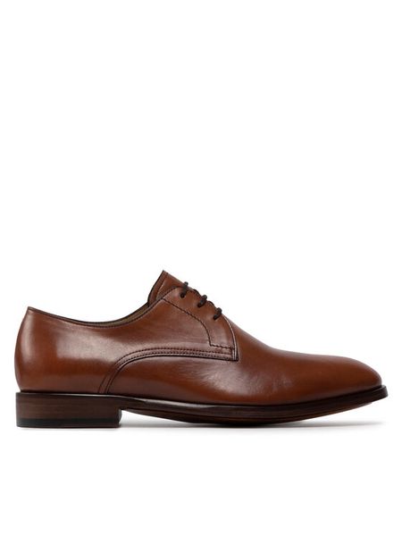 Lord Premium Półbuty Derby 5504 Brązowy. Brązowe buty wizytowe męskie Lord Premium, bez wzorów, ze skóry, bez obcasa, bez zapięcia. Za 989.99 zł.