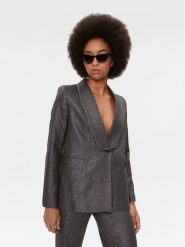 TWINSET Marynarka 232TT2453 Szary Regular Fit. Szare marynarki i żakiety damskie Twinset, bez wzorów, z wełny, bez kołnierzyka, bez ramiączek. Za 1,899.00 zł.