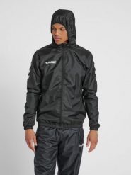 Kurtka ortalionowa sportowa dla dorosłych Hummel Core Spray Jacket. Czarne kurtki sportowe damskie Hummel, m, bez wzorów, z materiału, bez ramiączek, bez kaptura, do piłki ręcznej. Za 130.00 zł.